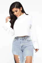 Load image into Gallery viewer, Sorry Not Sorry Turtleneck Top - Ivory
