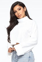 Load image into Gallery viewer, Sorry Not Sorry Turtleneck Top - Ivory
