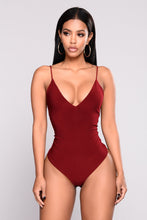 Load image into Gallery viewer, Sleek And Slay Bodysuit - Burgundy
