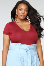 Load image into Gallery viewer, Favorite Tee Bodysuit - Burgundy
