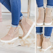 Load image into Gallery viewer, Better Get A Move On Wedge Sneakers, Beige
