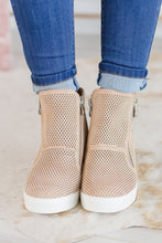 Load image into Gallery viewer, Better Get A Move On Wedge Sneakers, Beige
