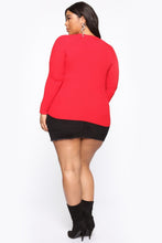 Load image into Gallery viewer, Pull Me Closer Long Sleeve Top - Red
