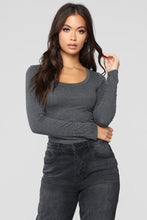 Load image into Gallery viewer, Briana Long Sleeve Top - Charcoal
