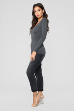 Load image into Gallery viewer, Briana Long Sleeve Top - Charcoal

