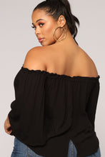 Load image into Gallery viewer, Keep It Moving Off Shoulder Top - Black

