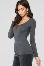 Load image into Gallery viewer, Briana Long Sleeve Top - Charcoal
