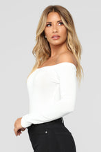 Load image into Gallery viewer, Day To Day Off Shoulder Bodysuit - Off White
