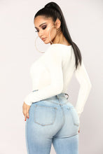 Load image into Gallery viewer, Anything But Square Long Sleeve Bodysuit - Ivory
