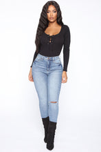 Load image into Gallery viewer, Lace It Up Bodysuit - Black
