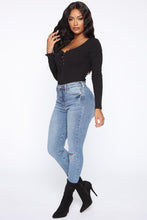 Load image into Gallery viewer, Lace It Up Bodysuit - Black
