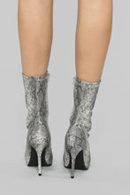 Load image into Gallery viewer, No Snakes Allowed Heel Bootie - Snake
