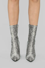 Load image into Gallery viewer, No Snakes Allowed Heel Bootie - Snake
