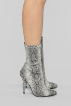Load image into Gallery viewer, No Snakes Allowed Heel Bootie - Snake
