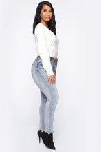Load image into Gallery viewer, Jennifer Long Sleeve Crew Neck Tee - White
