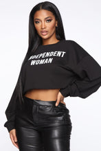 Load image into Gallery viewer, Independent Woman Sweatshirt - Black
