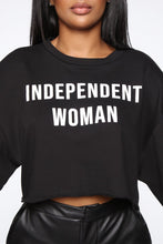 Load image into Gallery viewer, Independent Woman Sweatshirt - Black
