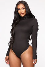 Load image into Gallery viewer, Sweet Love Ribbed Bodysuit - Black
