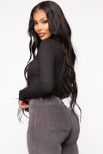 Load image into Gallery viewer, Sweet Love Ribbed Bodysuit - Black
