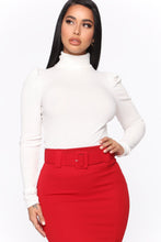 Load image into Gallery viewer, Win Knit Back Long Sleeve Top - Off White
