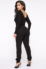 Load image into Gallery viewer, Sariah Double V Neck Ribbed Bodysuit - Black
