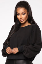Load image into Gallery viewer, Story Of My Life Twist Back Pullover - Charcoal
