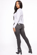 Load image into Gallery viewer, Not Hard To Figure Out Top - Heather Grey
