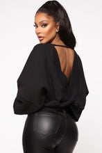 Load image into Gallery viewer, Story Of My Life Twist Back Pullover - Charcoal

