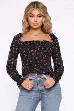 Load image into Gallery viewer, Your Favorite Place Smocked Top - Black/combo
