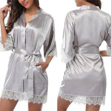 Load image into Gallery viewer, Women Dress Summer Dresses Sleepwear Lace Solid High Quality One Size Sleep Dress Mesh Spandex Half Sleeve Length
