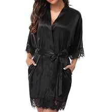 Load image into Gallery viewer, Women Dress Summer Dresses Sleepwear Lace Solid High Quality One Size Sleep Dress Mesh Spandex Half Sleeve Length
