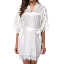 Load image into Gallery viewer, Women Dress Summer Dresses Sleepwear Lace Solid High Quality One Size Sleep Dress Mesh Spandex Half Sleeve Length
