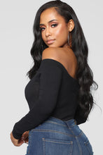 Load image into Gallery viewer, Day To Day Off Shoulder Bodysuit - Black
