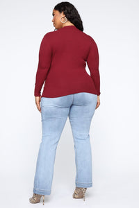 Another Round Please Top - Burgundy