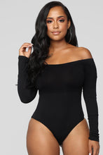 Load image into Gallery viewer, Day To Day Off Shoulder Bodysuit - Black
