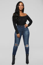 Load image into Gallery viewer, Day To Day Off Shoulder Bodysuit - Black
