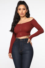 Load image into Gallery viewer, Jackey Off Shoulder Top - Rust
