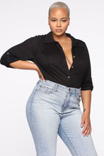 Load image into Gallery viewer, No Room For You Button Down Top - Black
