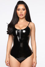 Load image into Gallery viewer, NYC Latex Zip Up Bodysuit - Black
