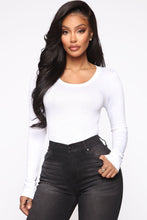 Load image into Gallery viewer, Kourtney Round Neck Long Sleeve Top - Off White
