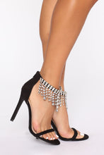 Load image into Gallery viewer, Raining Gems Heeled Sandals - Black
