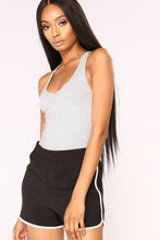 Load image into Gallery viewer, Zoey Racer Back Bodysuit - Heather Grey
