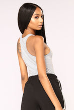 Load image into Gallery viewer, Zoey Racer Back Bodysuit - Heather Grey
