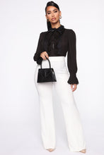 Load image into Gallery viewer, Feeling Ruffled Chiffon Top - Black
