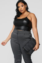 Load image into Gallery viewer, Kiki Pleather Cropped Top - Black
