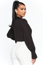Load image into Gallery viewer, Feeling Ruffled Chiffon Top - Black
