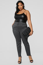 Load image into Gallery viewer, Kiki Pleather Cropped Top - Black
