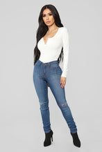 Load image into Gallery viewer, Kristina Long Sleeve Bodysuit - White
