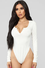 Load image into Gallery viewer, Kristina Long Sleeve Bodysuit - White
