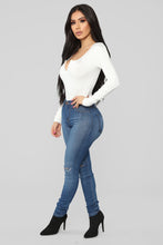 Load image into Gallery viewer, Kristina Long Sleeve Bodysuit - White
